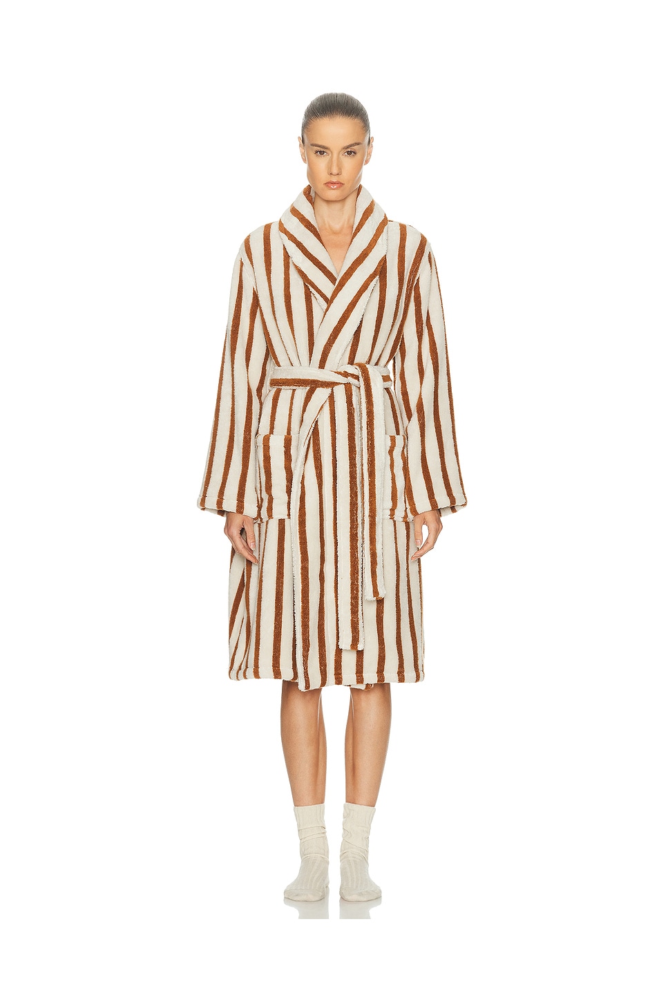 Parachute Terry Stripe Robe In Multi