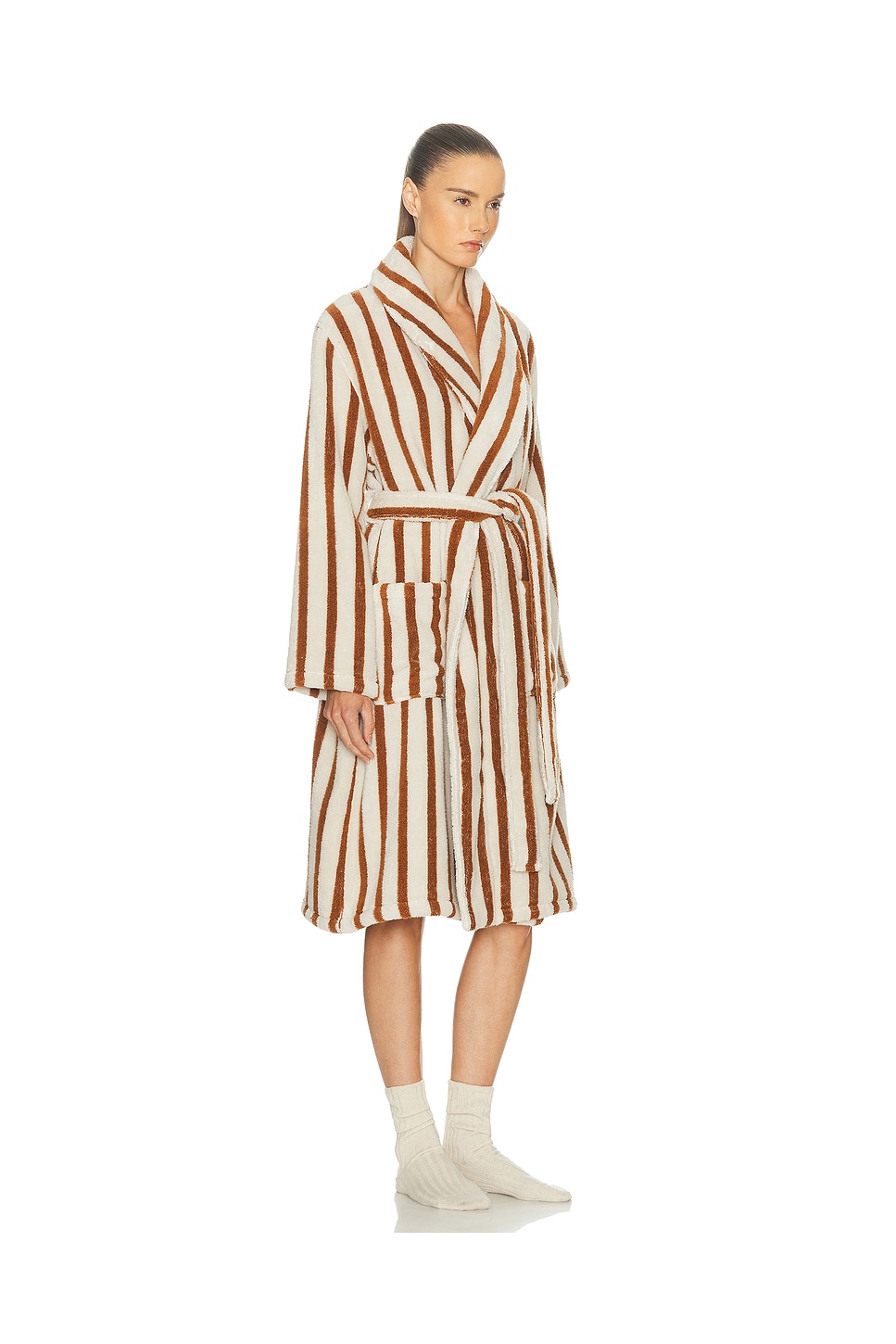 Parachute Terry Stripe Robe In Multi
