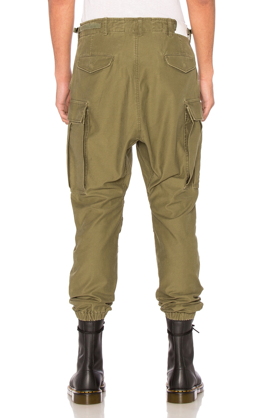 R13 COTTON-BLEND SLIM CARGO JOGGER PANTS, GREEN | ModeSens