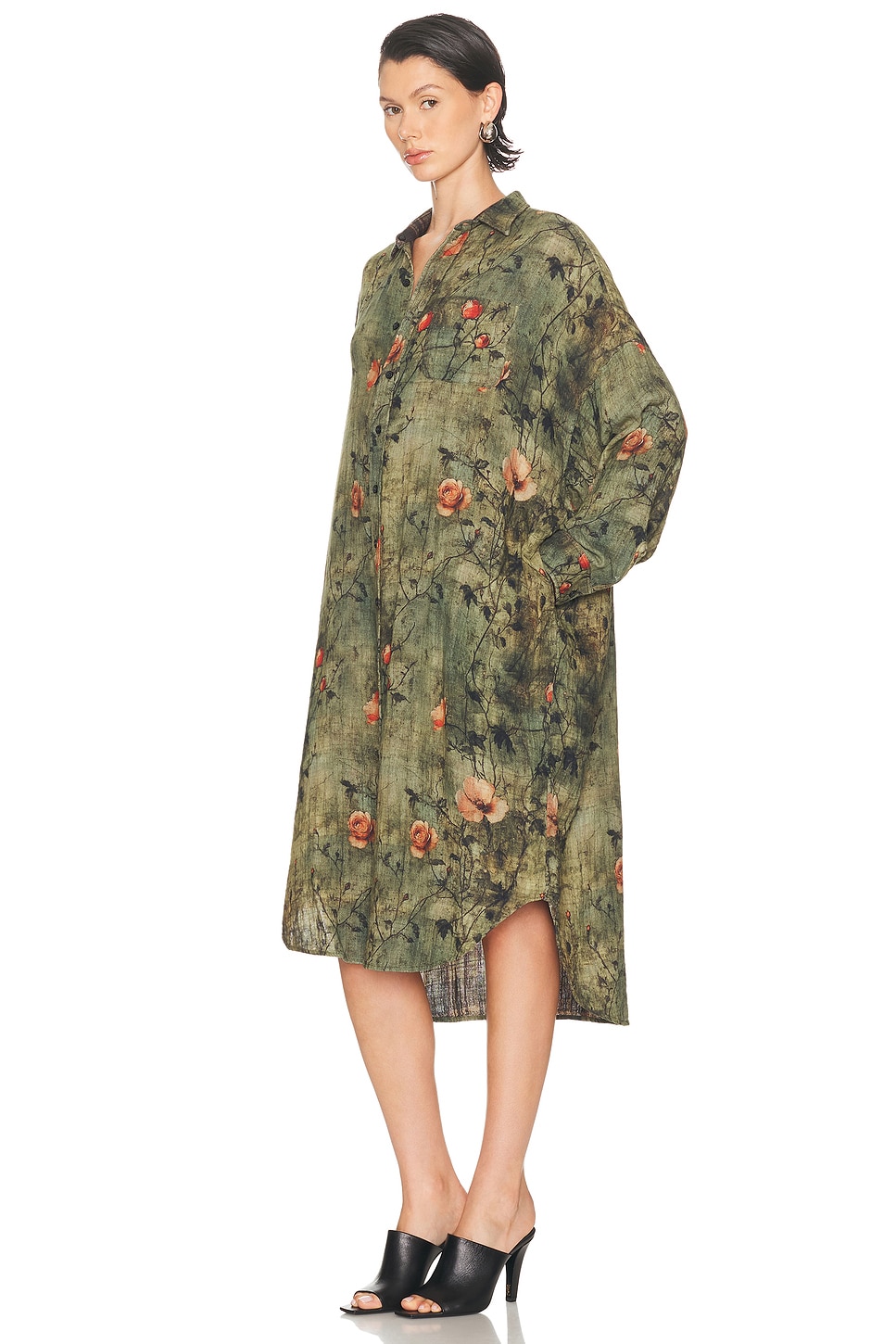 open lace back dress R13 Women's Elongated T Shirt Dress, Light Olive, Green, M-L at Amazon  Women's Clothing store