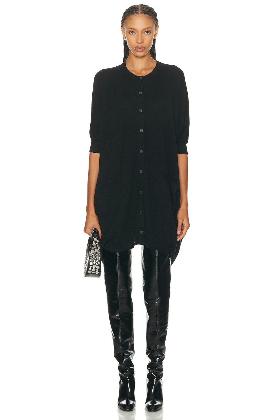 R13 Parachute Cardigan Dress In Gold