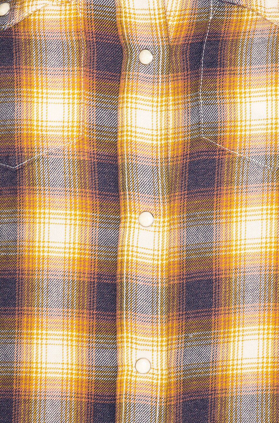 R13 R13 COWBOY DRESS IN YELLOW,CHECKERED & PLAID