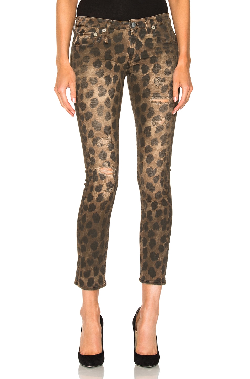 Image 1 of R13 Kate Skinny in Leopard
