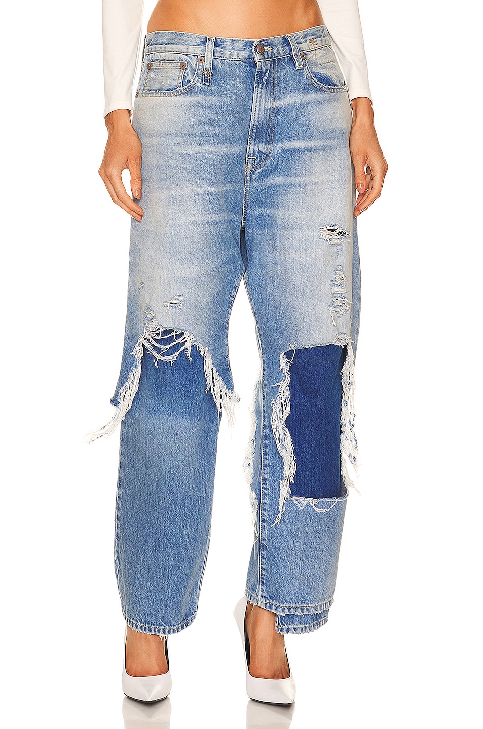 Image 1 of R13 Double Layered Jean in Irving Blue