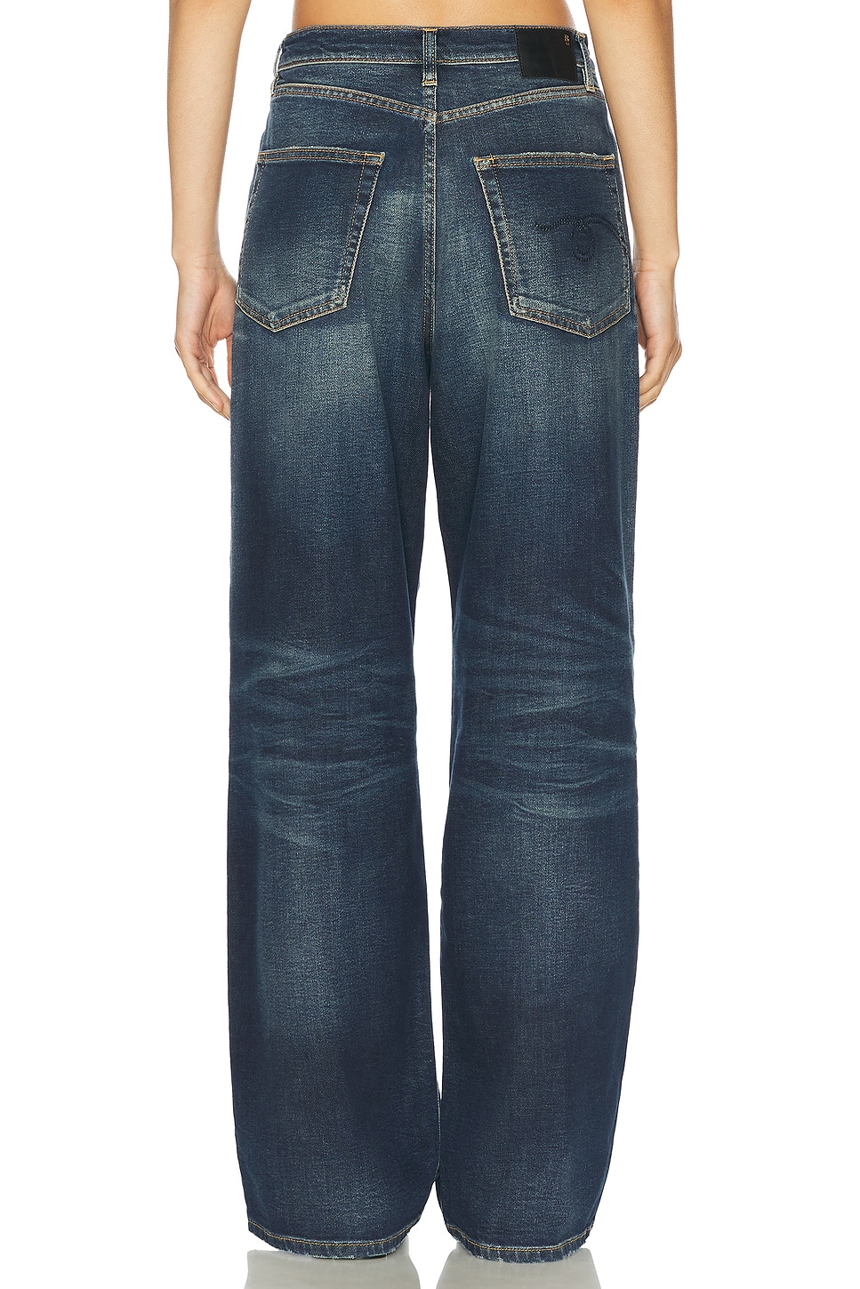 R13 Damon Pleated Baggy Leg Jeans thumbnail
