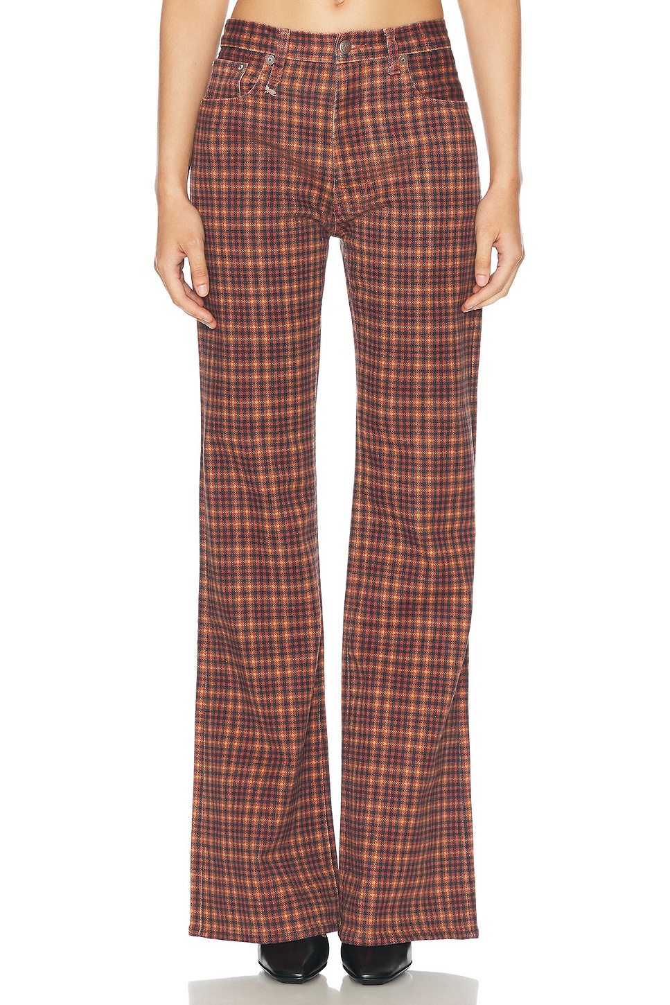 Shop R13 Jane Straight Leg In Printed Auburn