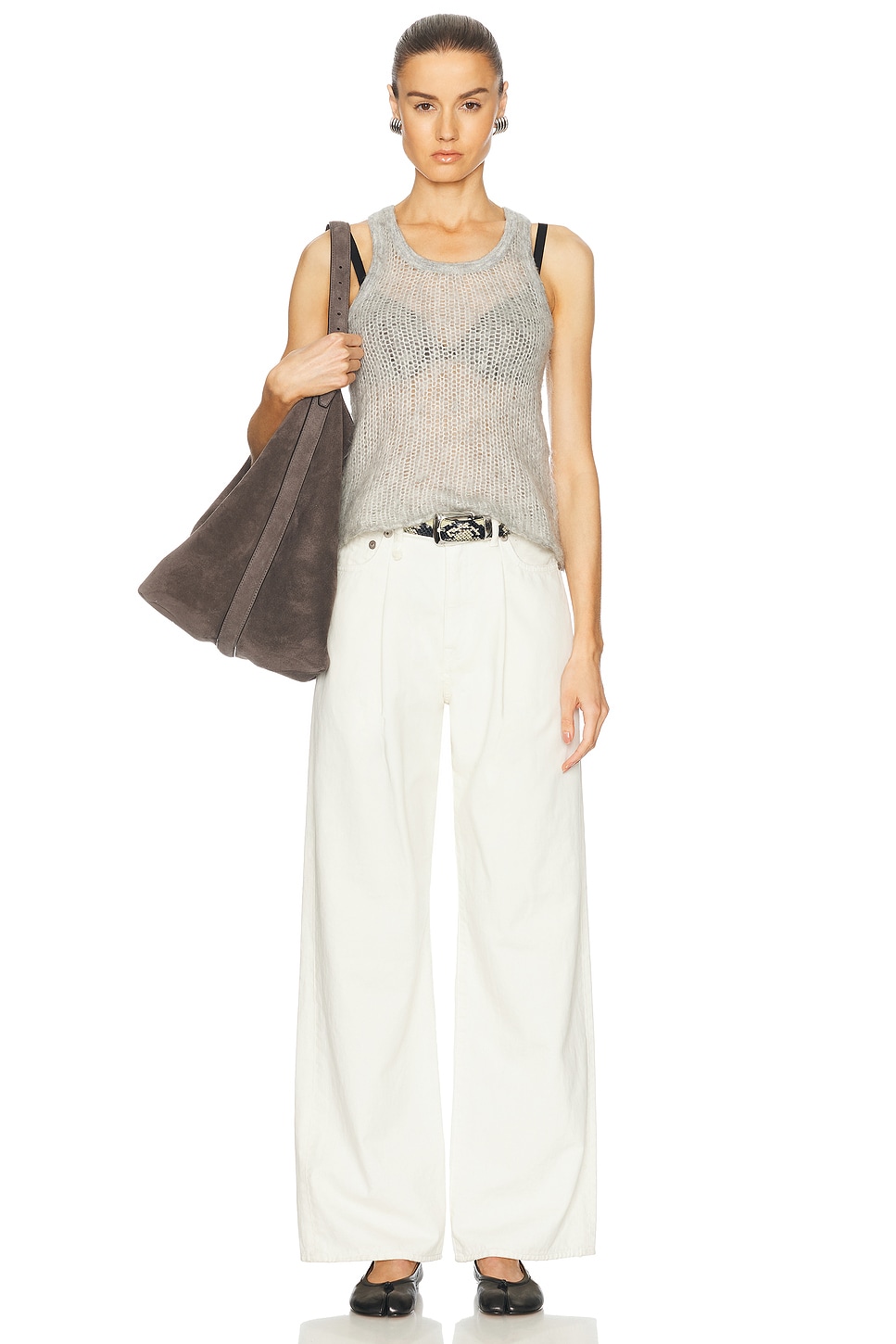 R13 Damon Pleated Wide Leg