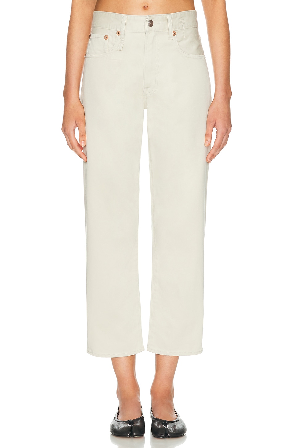 Romeo Cropped Straight Leg in Ivory
