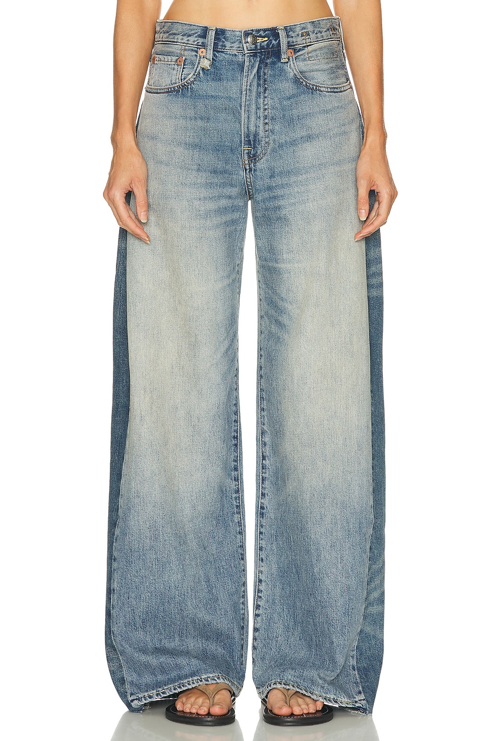 R13 Insert D'arcy Loose Wide Leg In Blue