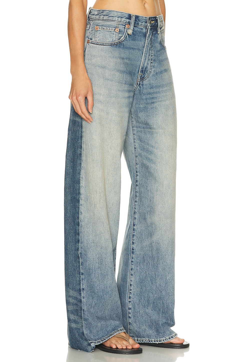 R13 Insert D'arcy Loose Wide Leg In Blue