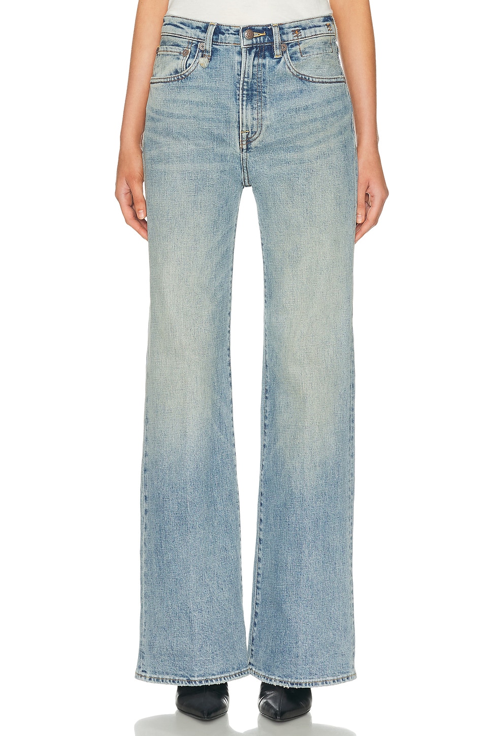R13 Charlotte Flared Leg In Blue