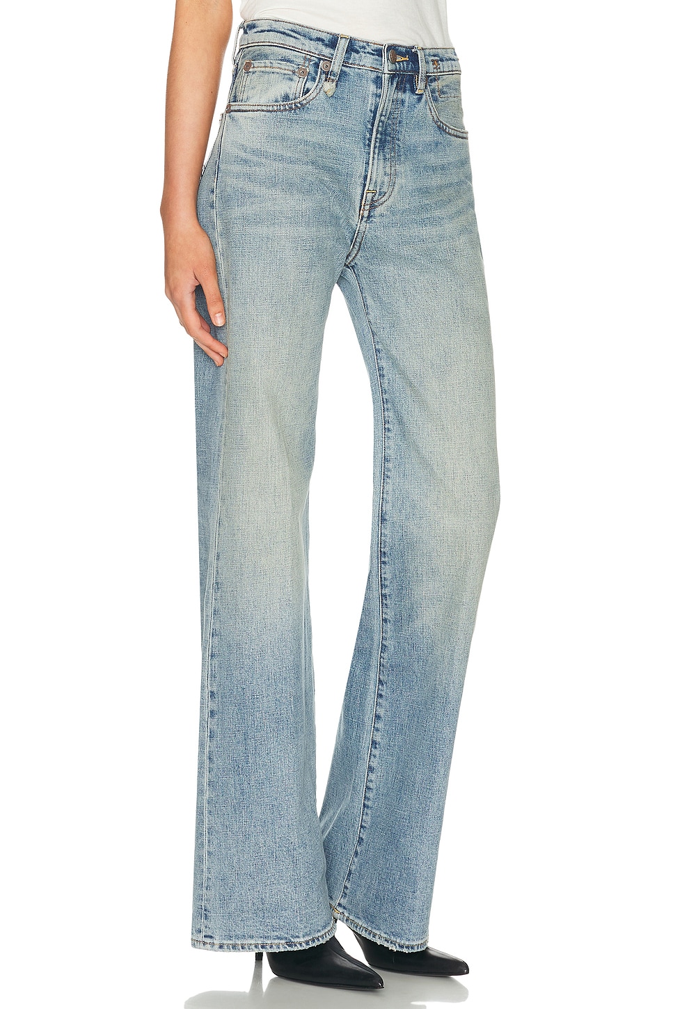 R13 Charlotte Flared Leg In Blue