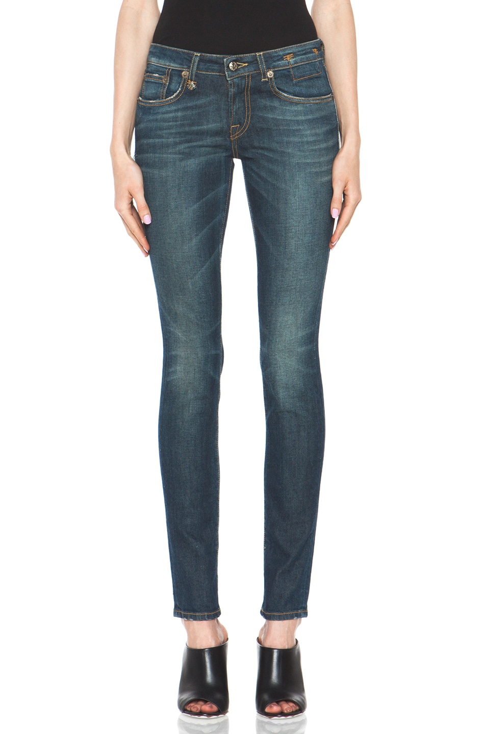Image 1 of R13 Skinny Jean in Dirty Blue