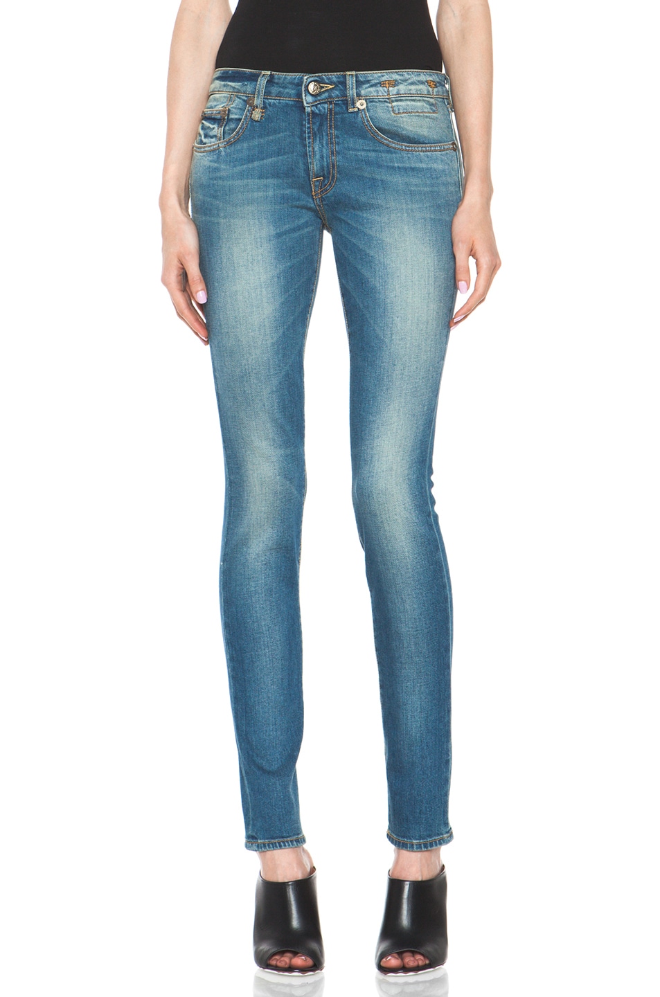 Image 1 of R13 Skinny Jean in Light Medium