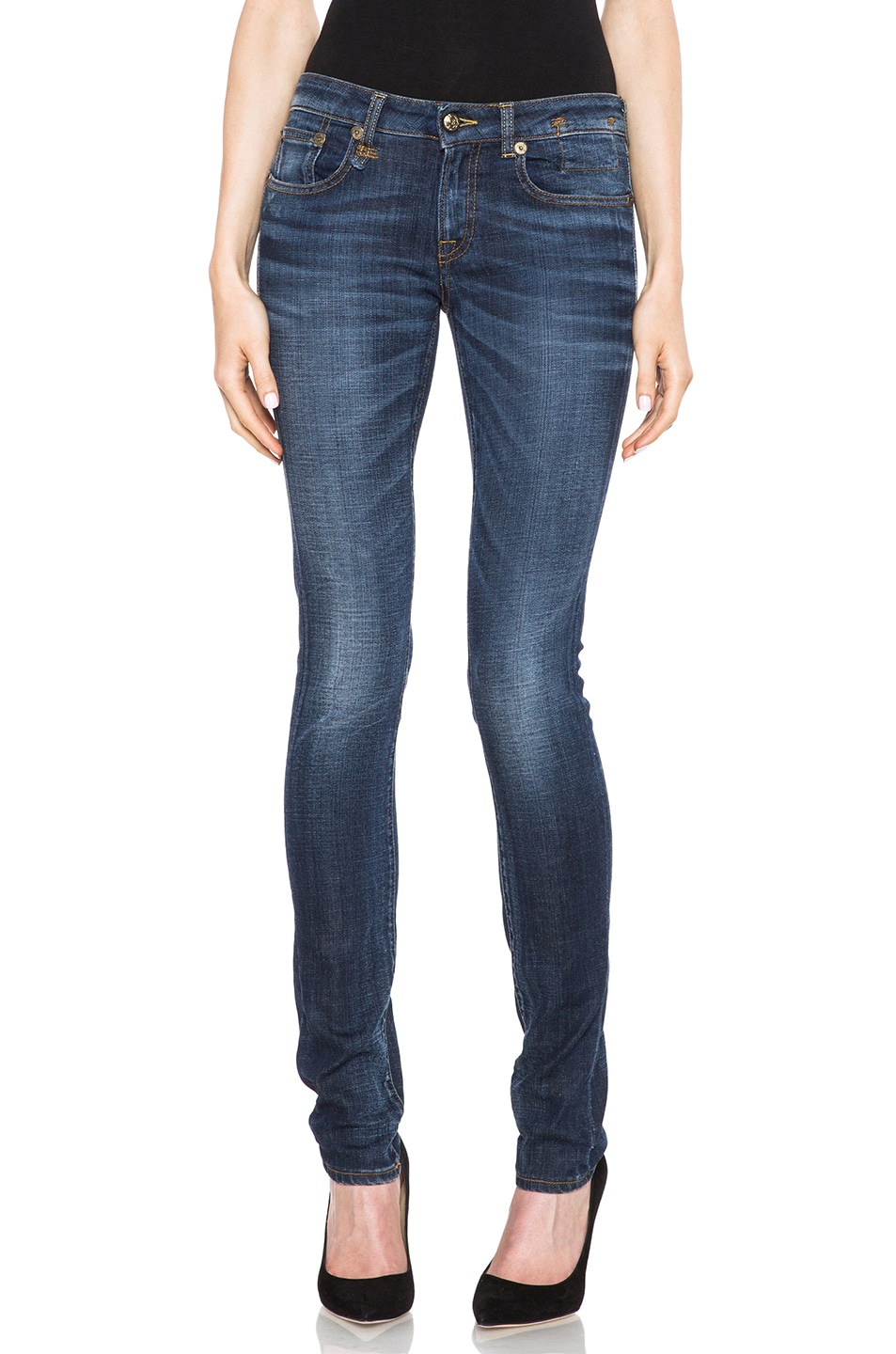 Image 1 of R13 Skinny Jean in Clean Medium