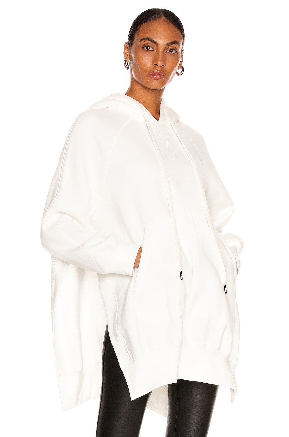 Image 1 of R13 Oversized Hoodie Cape in White
