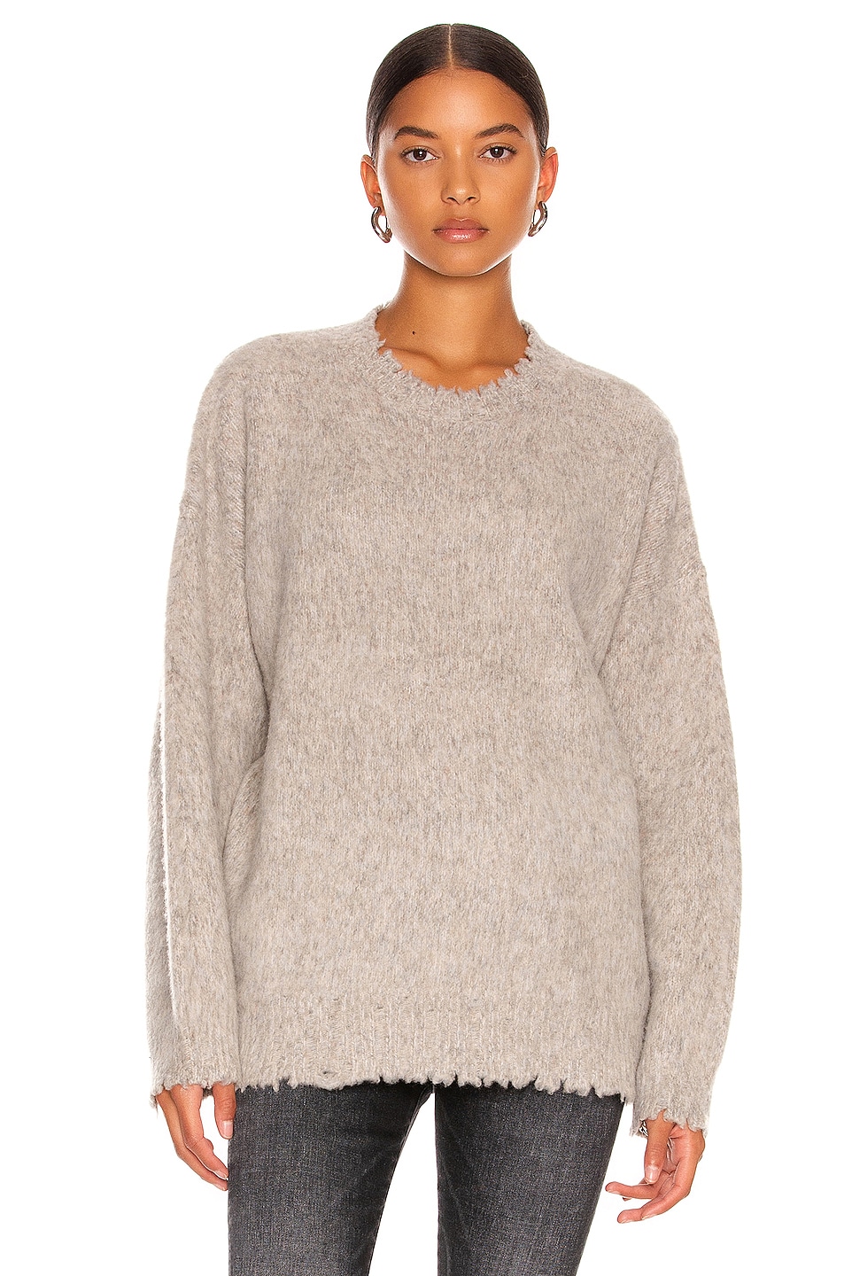 Image 1 of R13 Shaggy Oversized Sweater in Heather Grey