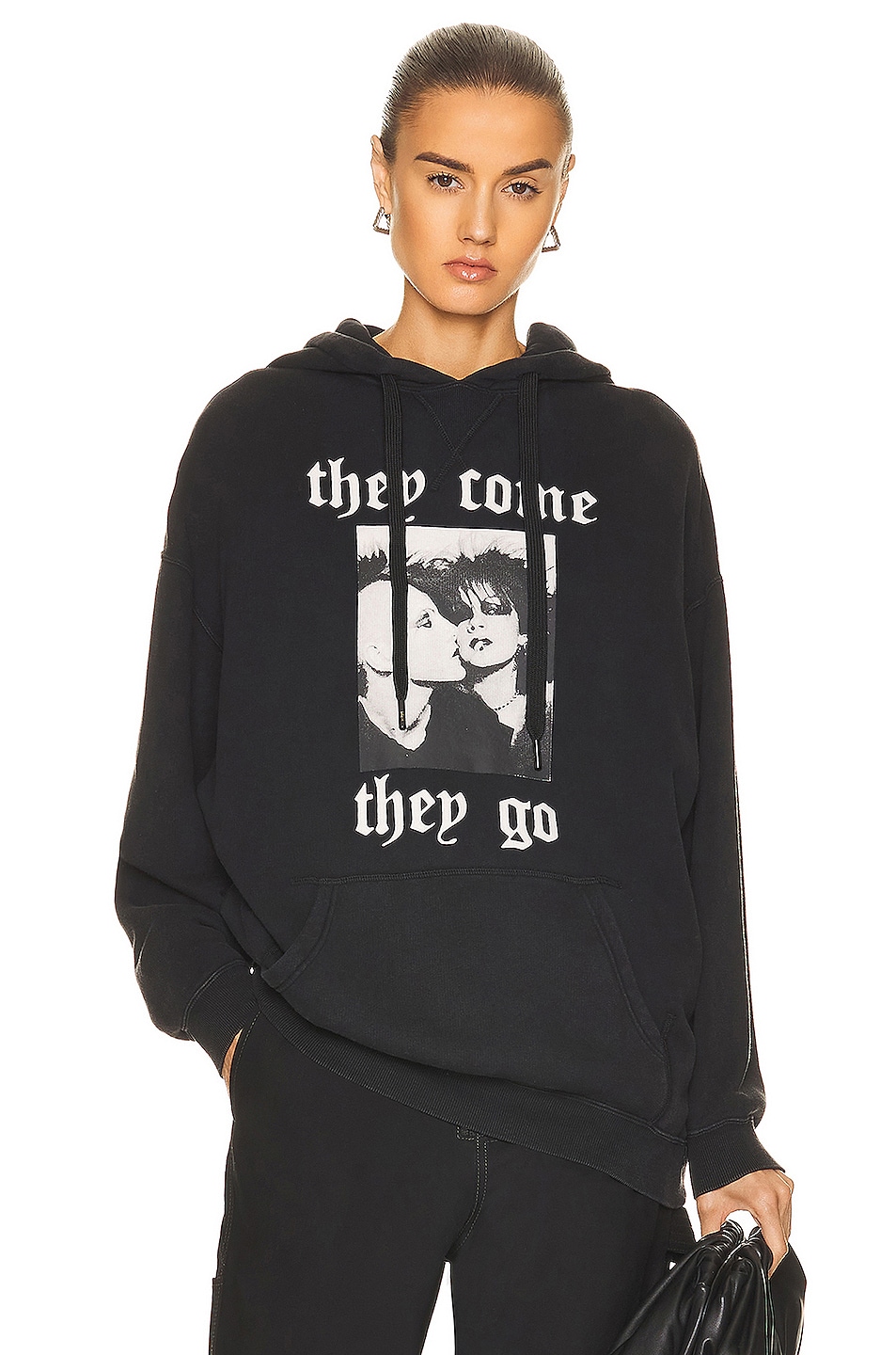 Image 1 of R13 They Come They Go R13 Hoodie in Acid Black