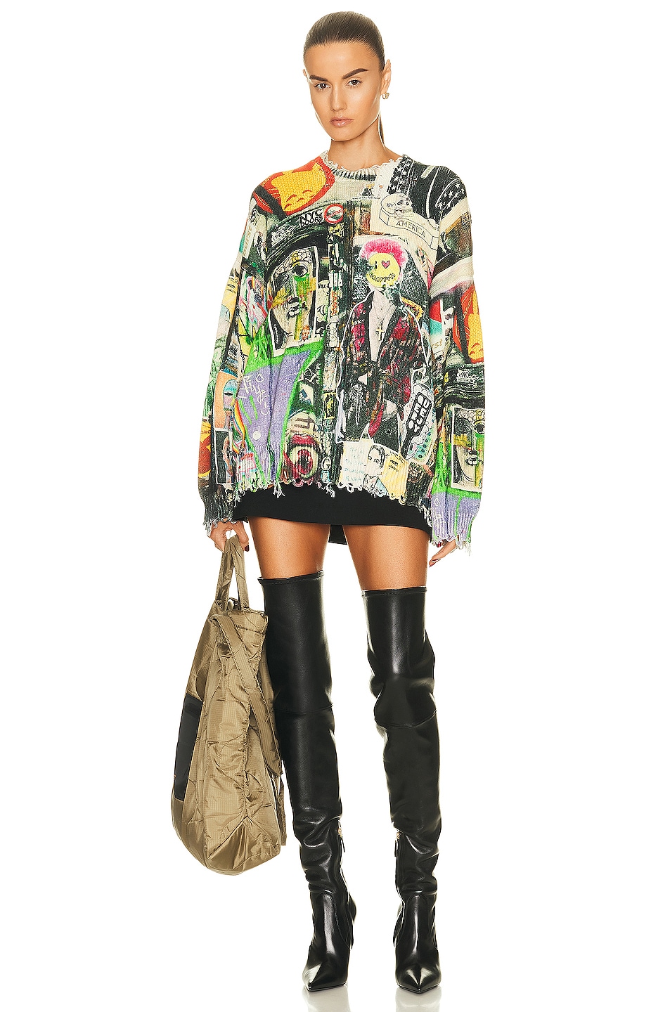 R13 Graffiti Oversized Sweater