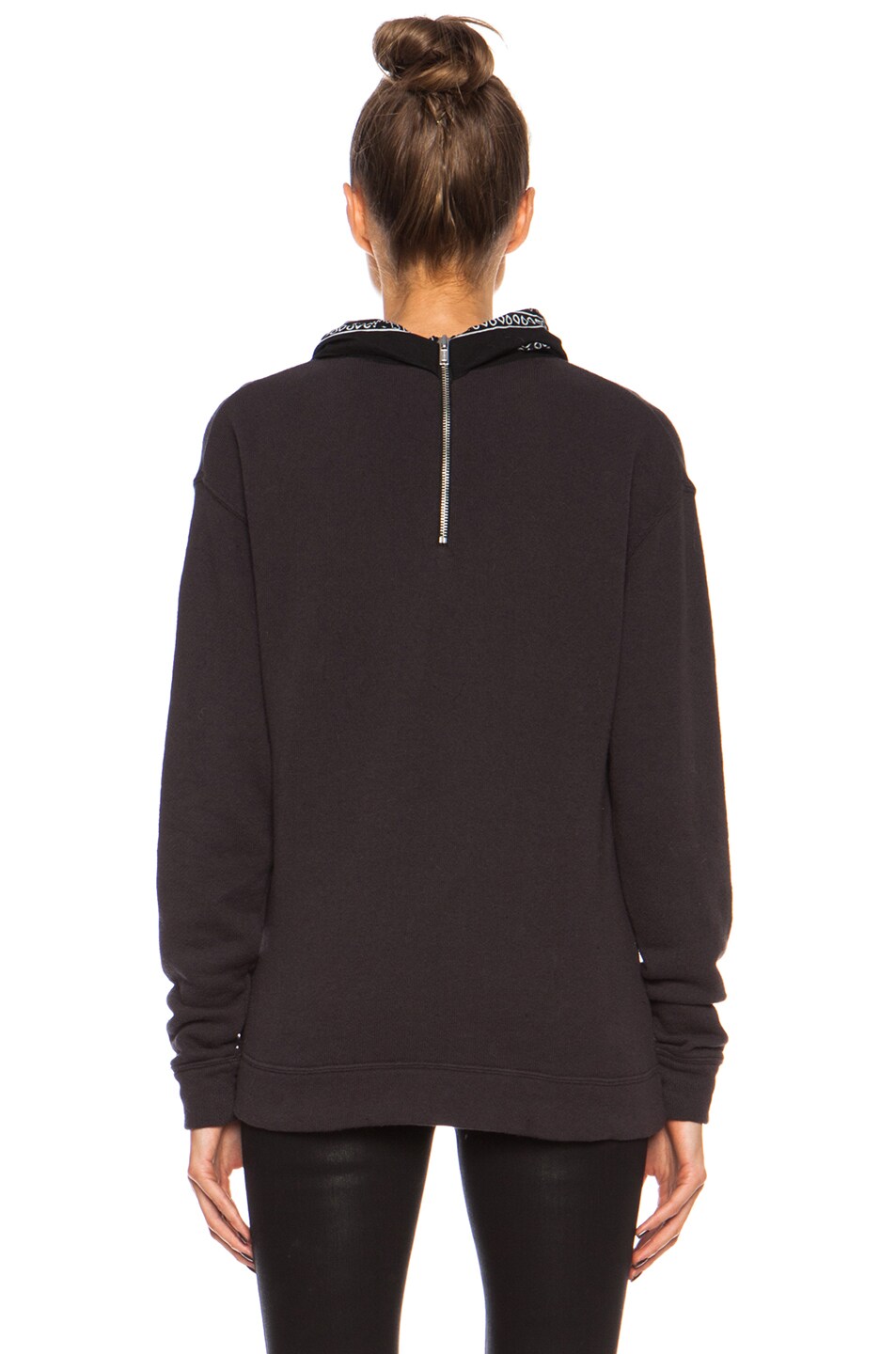 R13 Bandana Cotton Sweatshirt in Black FWRD