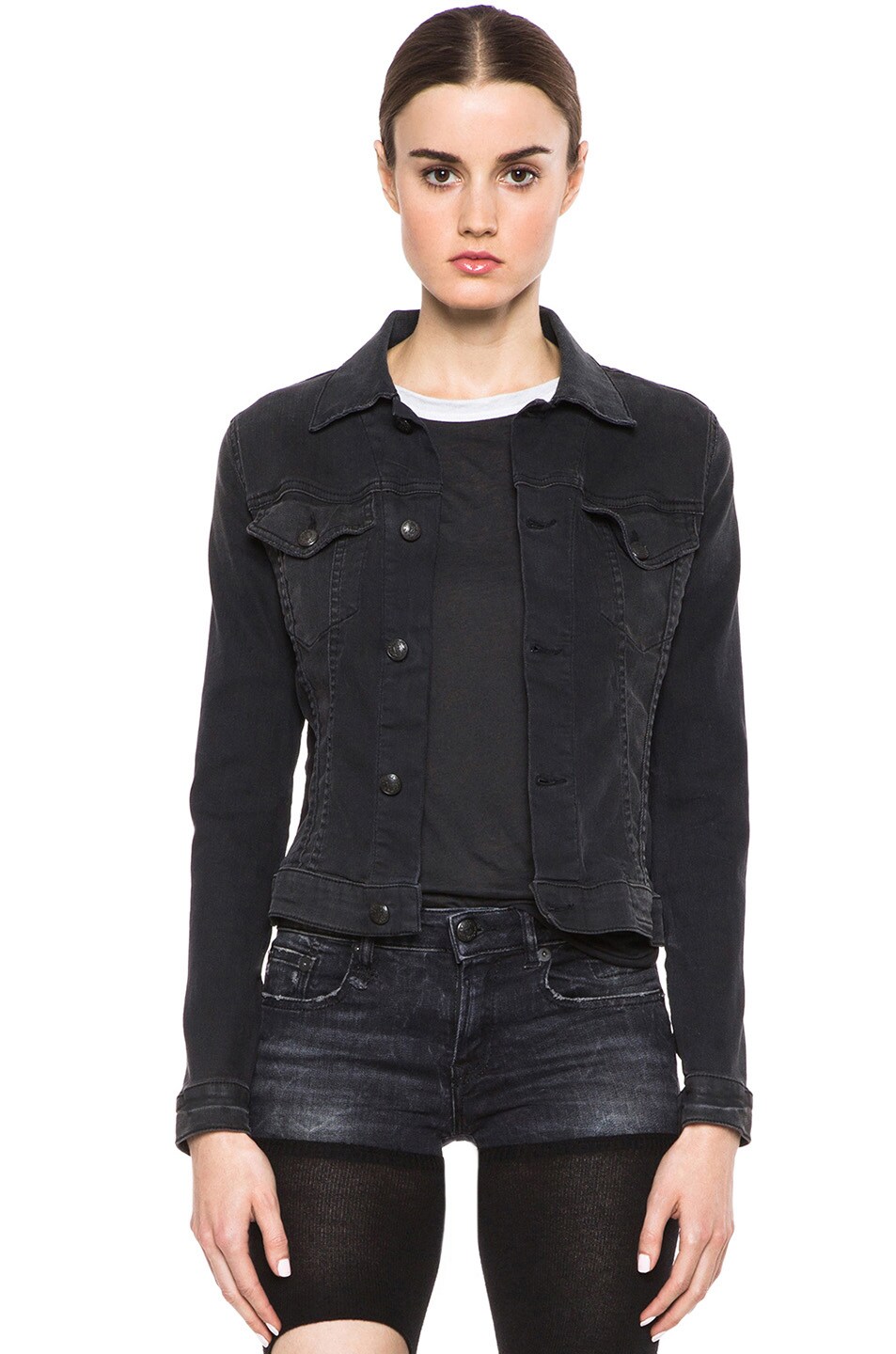 R13 Denim Jacket in Bleeker Black | FWRD