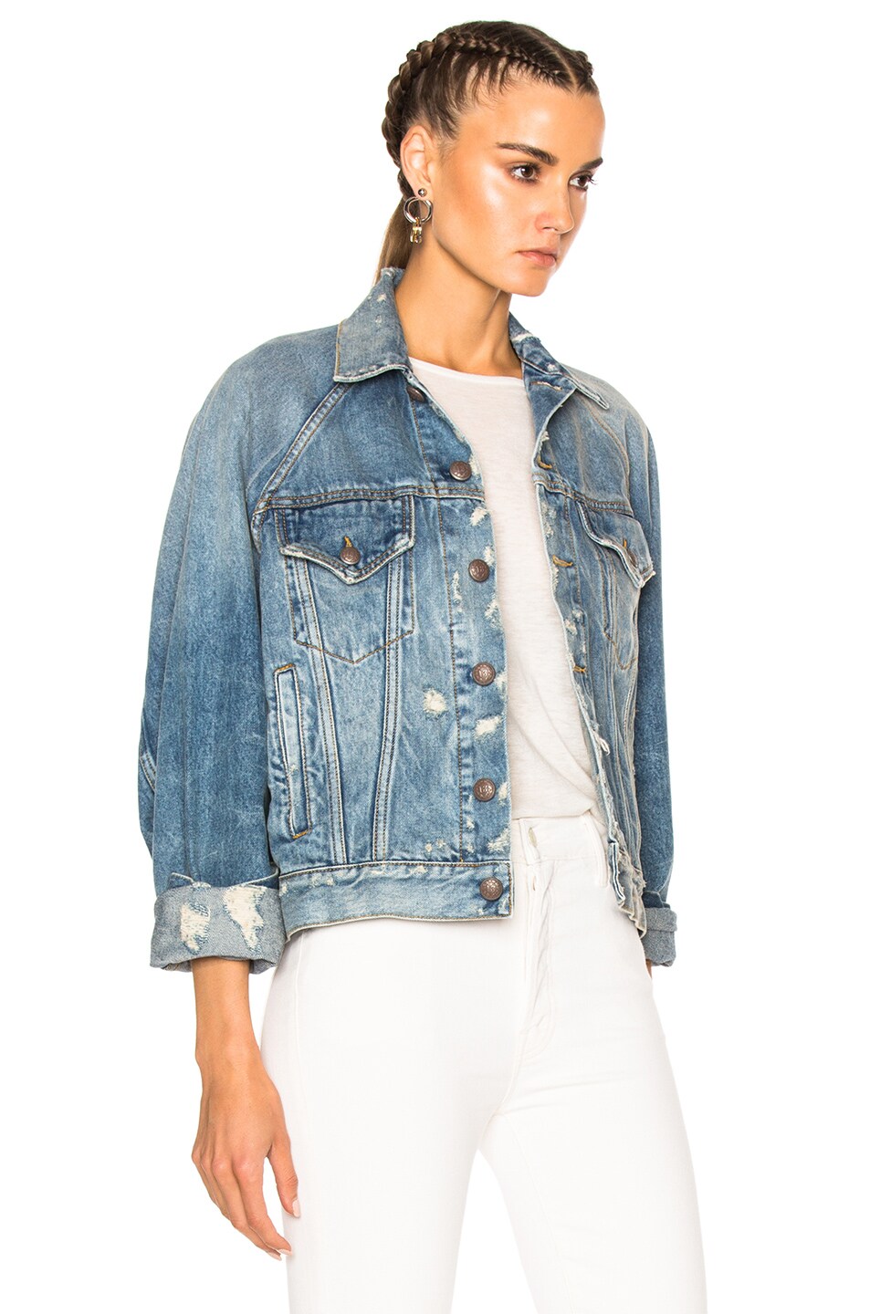 Image 3 of R13 Raglan Trucker in Brunel