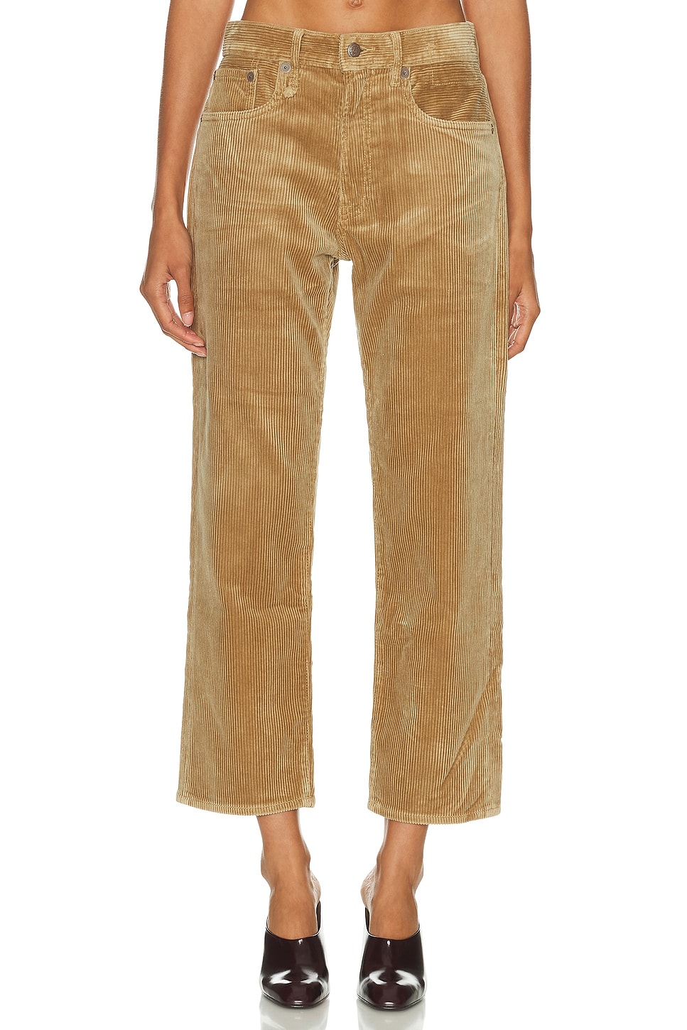 Image 1 of R13 Boyfriend Straight in Heavy Tan Cord
