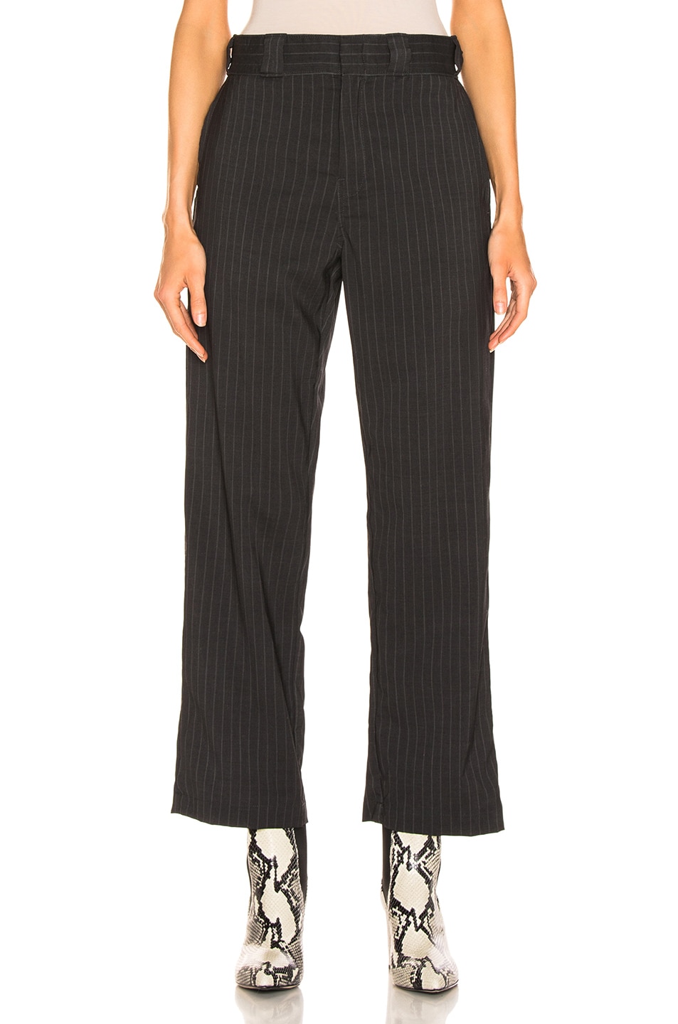 Image 1 of R13 Slouch Pant in Grey Stripe