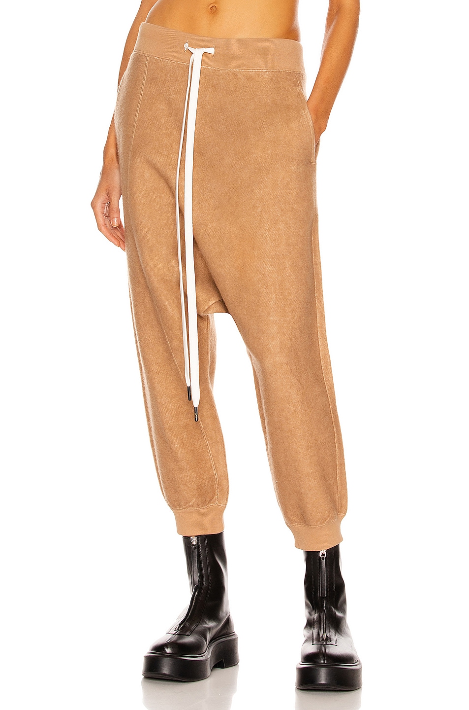 Image 1 of R13 Terry Twister Sweatpant in Camel