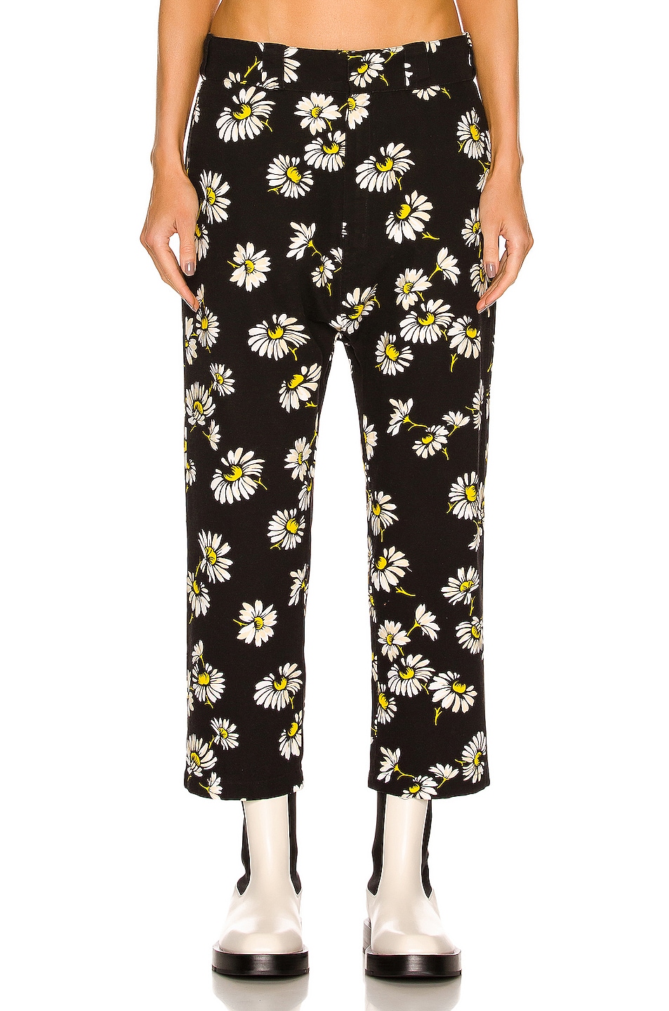 Image 1 of R13 Workwear Drop Pant in Daisy On Black