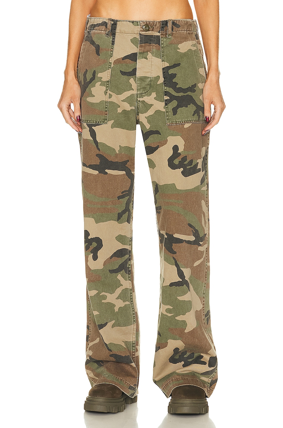 Image 1 of R13 Wide Leg Utility Pant in Camo