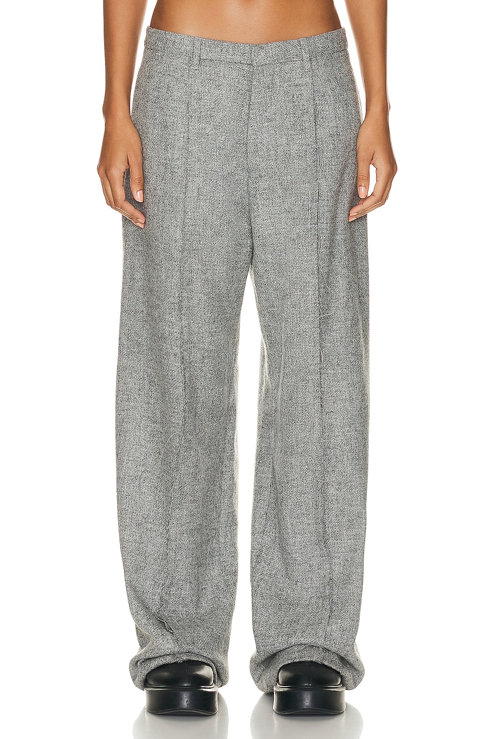 Image 1 of R13 Exposed Seam Trouser in Heather Grey