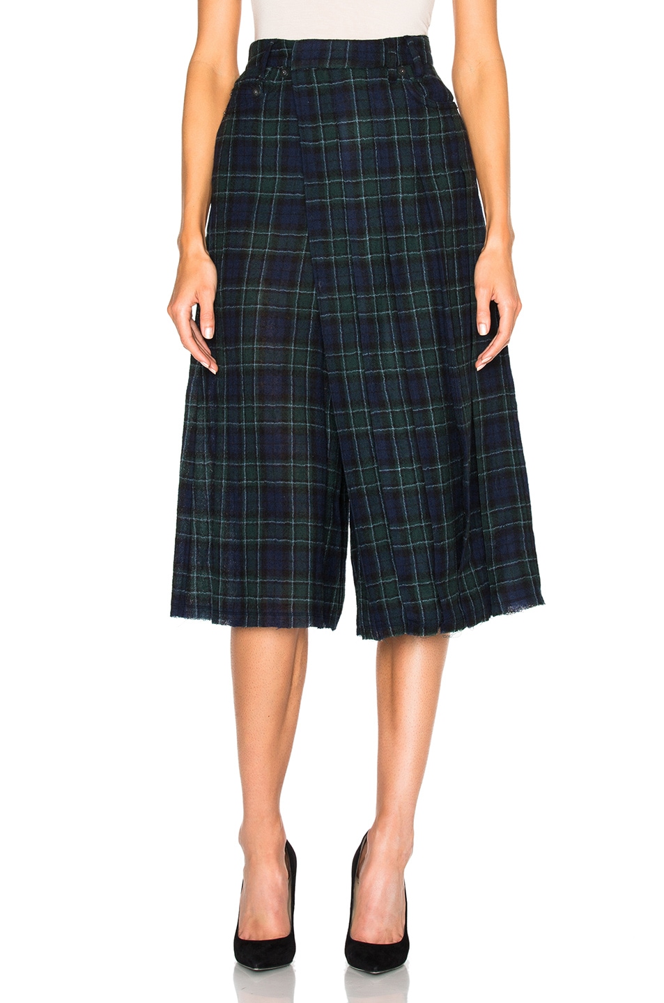 Image 1 of R13 Layered Kilt in Black Watch