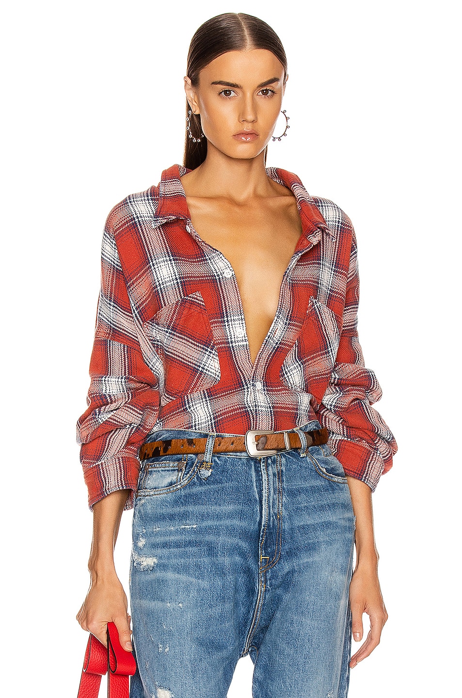Image 1 of R13 Bigmac Shirt in Red Plaid