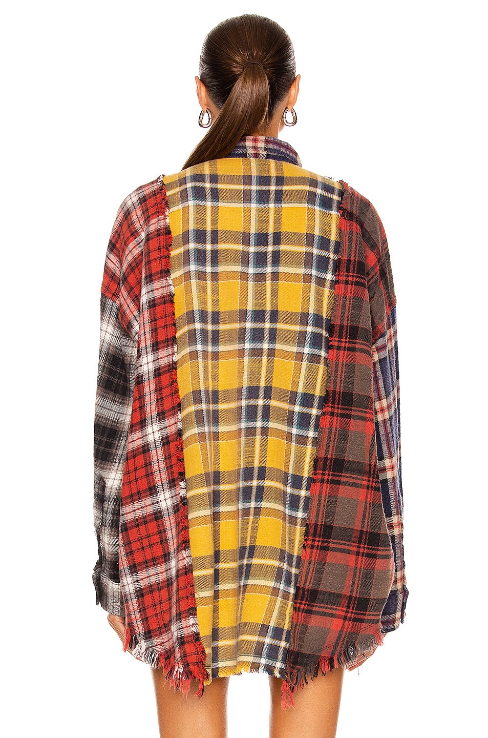 R13 Multi Plaid Shirt in Multi Plaid FWRD