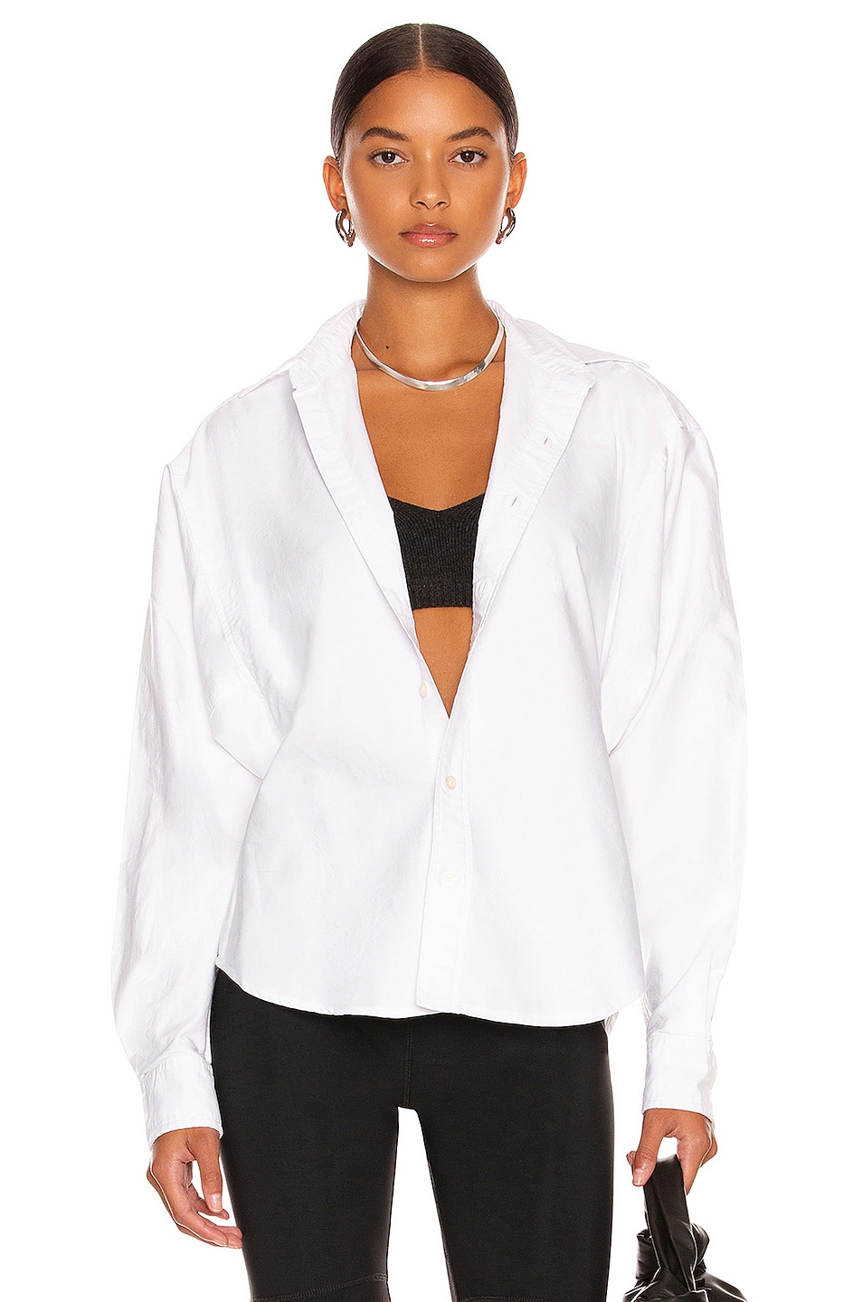 Image 1 of R13 Dolman Sleeve Shirt in White