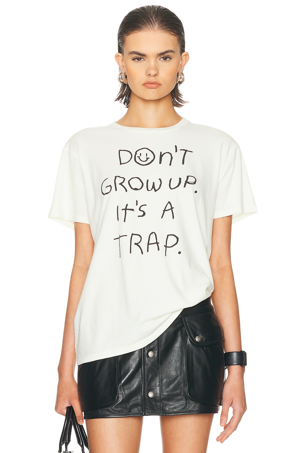 R13 Don't Grow Up Boy Tee In Sand