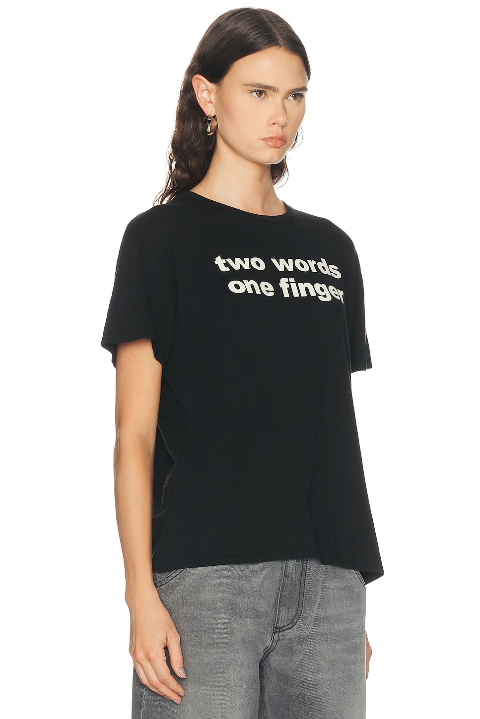 R13 Two Words One Finger Boy Tee