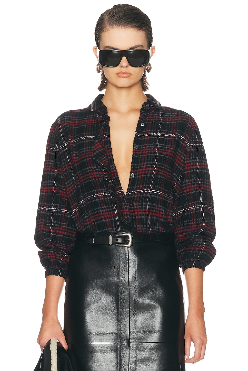 R13 Shrunken Ruffle Shirt