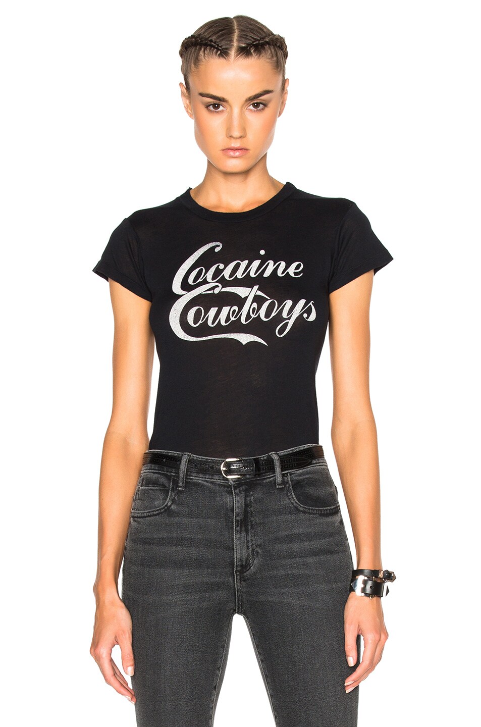 Image 1 of R13 Cocaine Cowboy Baby Tee in Black