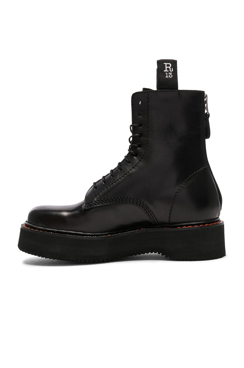 R13 Leather Boots in Black | FWRD