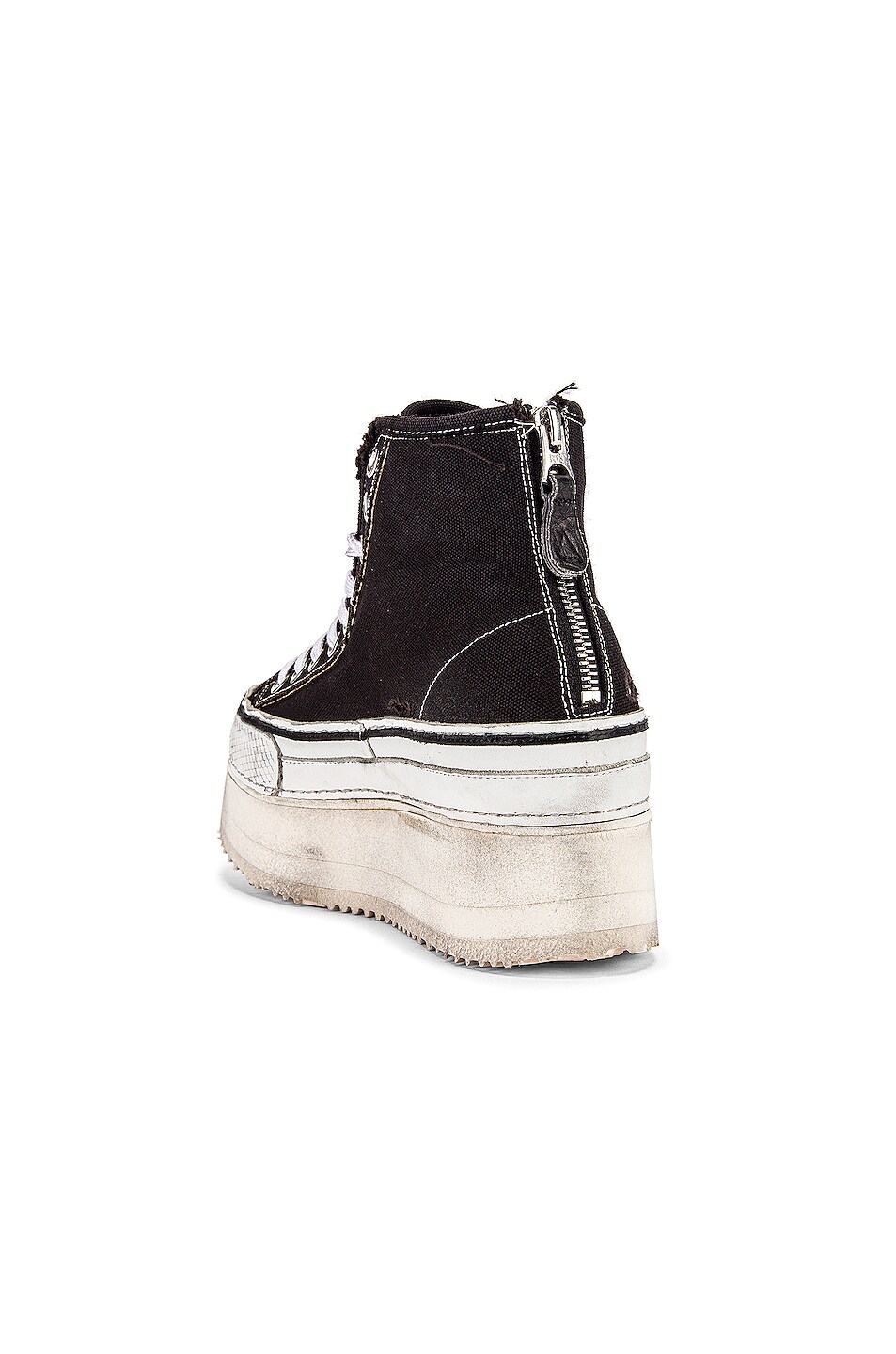 R13 Platform High Top Sneaker in Black | FWRD