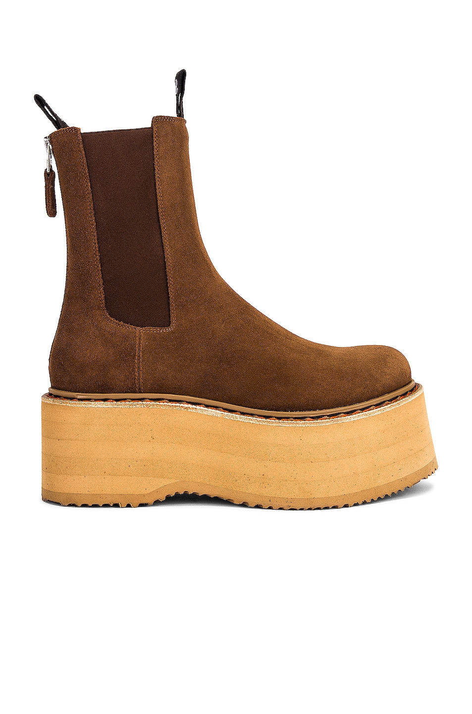 Image 1 of R13 Double Stack Chelsea Boot in Brown Suede