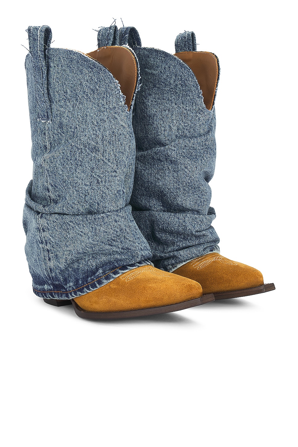 Image 1 of R13 Chunky Cowboy Boots in Denim