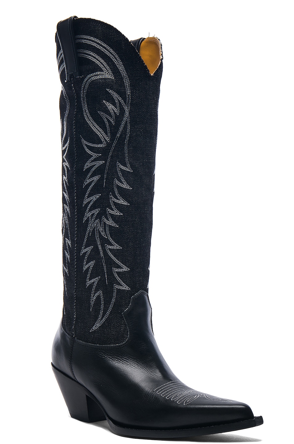 r13 denim cowboy boots