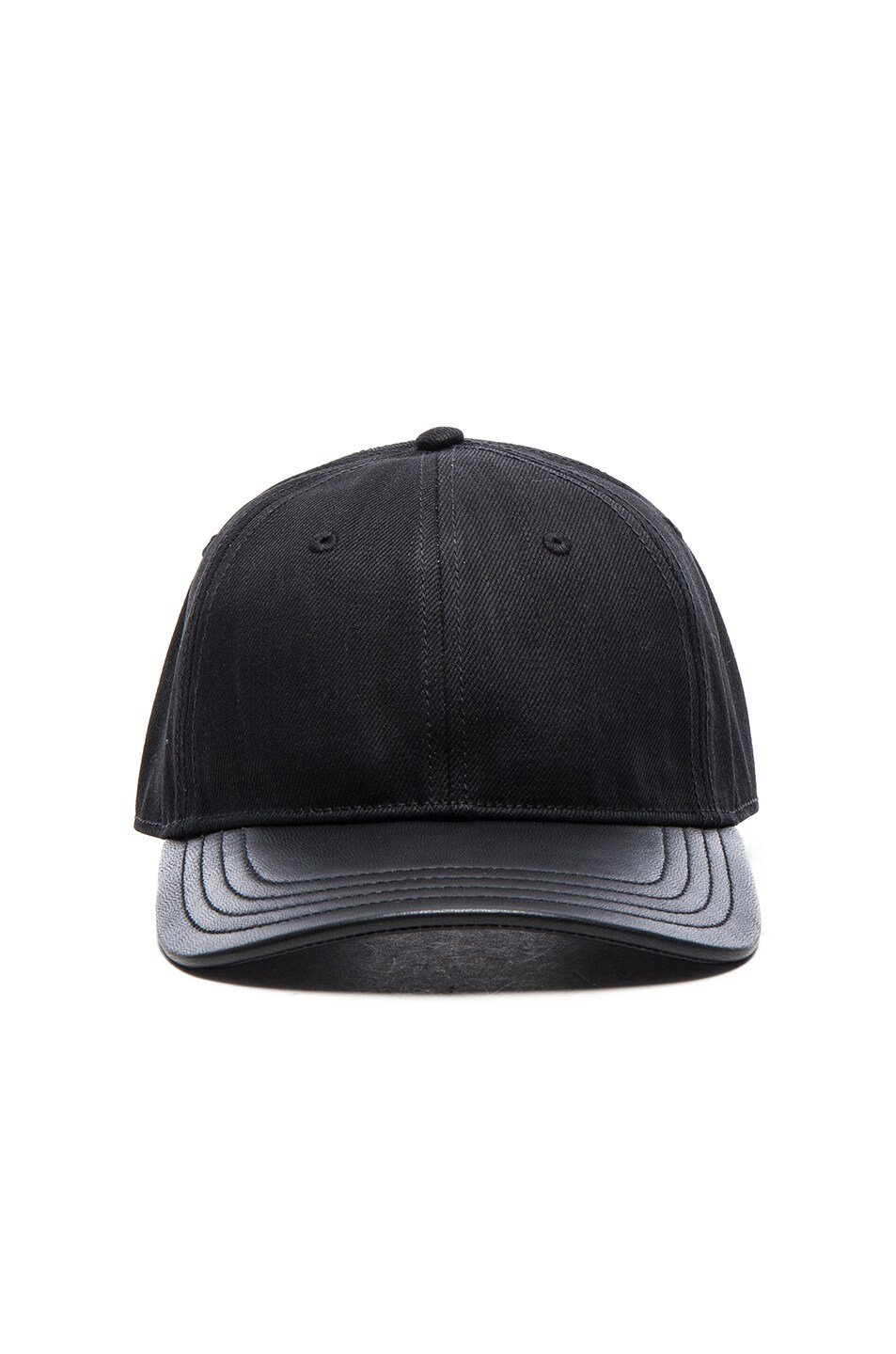 leather brim baseball cap