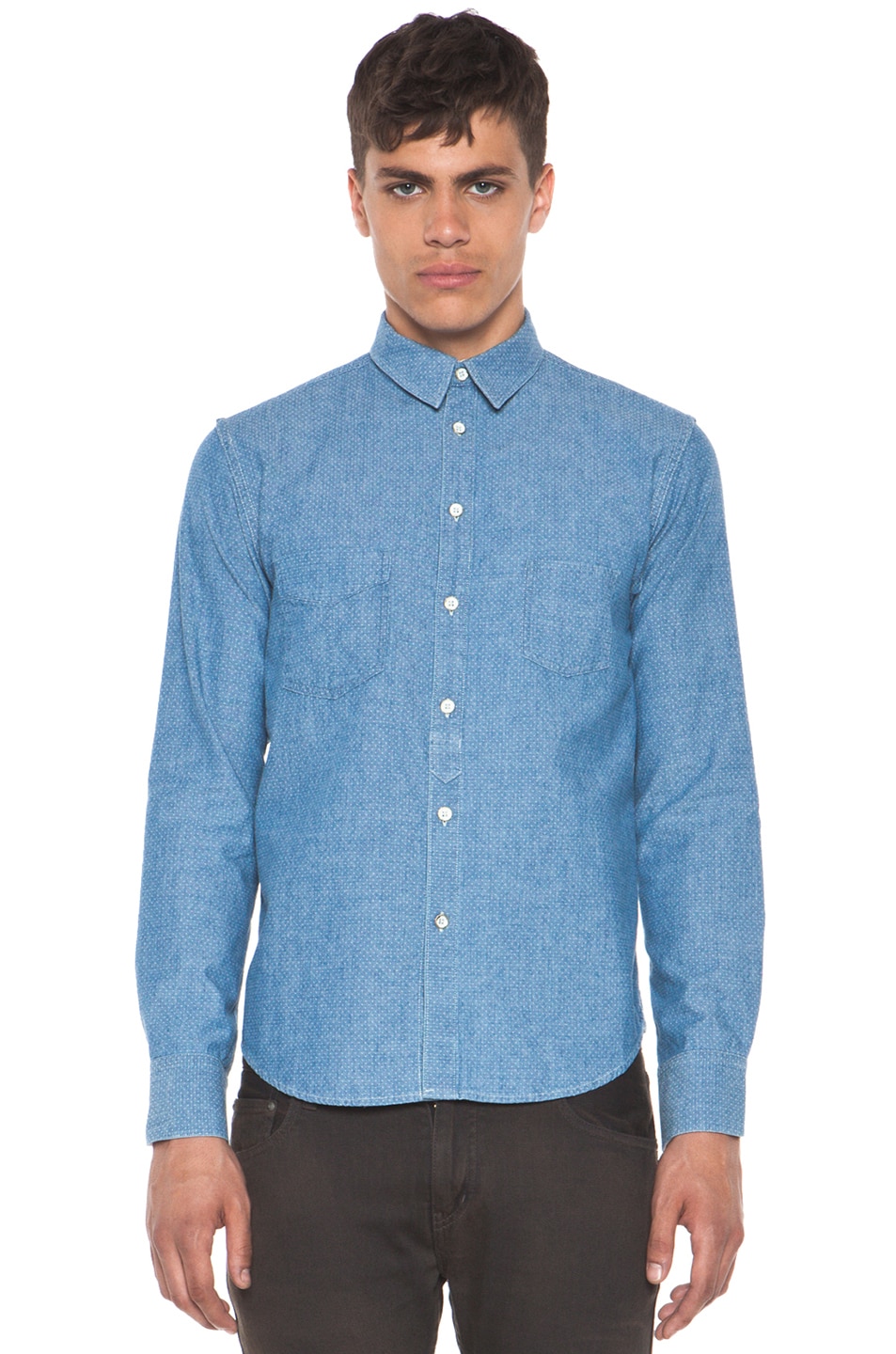 Image 1 of Rag & Bone Grange Shirt in Blue