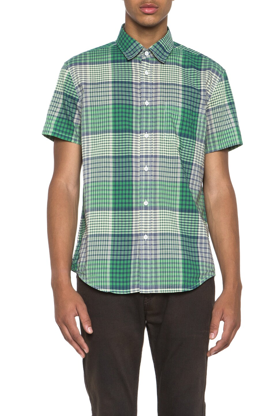 Image 1 of Rag & Bone Yokohama Cotton-Blend Shirt in Green
