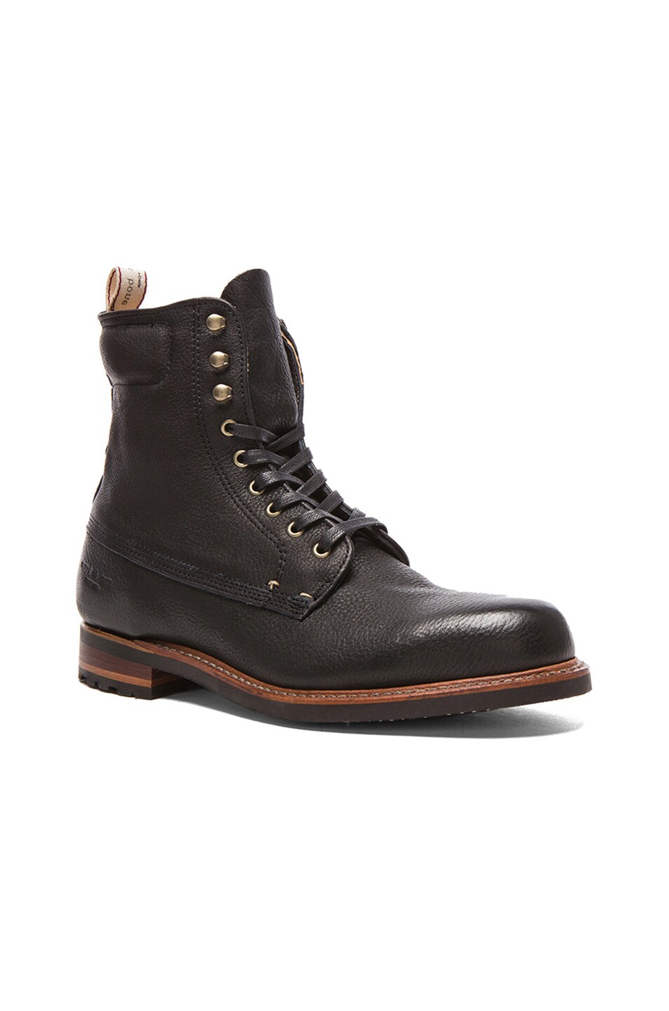 Rag & Bone Leather Officer Boots in Black | FWRD