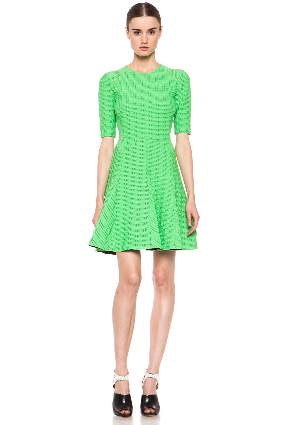 Image 1 of Rag & Bone Niki Flare Dress in Green